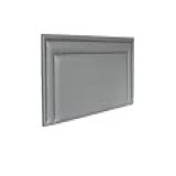 Cabeceira Casal Reta Luxo Dupla 140x60 Courino Cinza Tacha Fumê