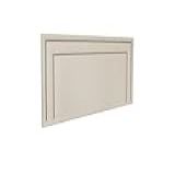 Cabeceira Casal Reta Luxo Dupla 140x60 Suede Off White Tachas Fumê
