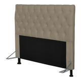 Cabeceira De Cama Box Js Móveis Cristal Casal queen 160cm X 126cm Couro Sintético Areia