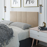 Cabeceira De Cama Box Kasabela Paris Casal 140cm X 58cm Camurça Bege