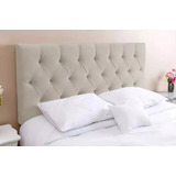Cabeceira De Cama Box Kasabela Paris Casal 140cm X 58cm Camurça Cor Café Com Leite