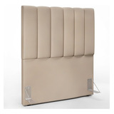 Cabeceira De Cama Box Lyam Decor Dalia Solteiro 100cm X 120cm Espuma D18 Revestido Com Tecido Suede Bege Bege