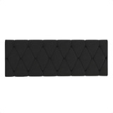 Cabeceira Estofada Bcg Móveis Kasabela Paris Casal 1 40m Para Cama Box Moderno Quarto Confortável Cor Preto
