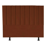 Cabeceira Estofada Box Casal 140 Cm Carla Suede Terra Cota