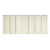 Cabeceira Estofada Casal Beige Painel Paris