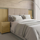 Cabeceira Estofada Extensível Casal queen king Com 2 Hj