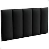 Cabeceira Estofada Modulada Solteiro Cabeceira Para Cama Solteiro 100cm PRETO