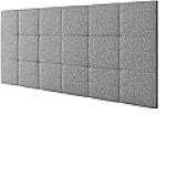 Cabeceira Estofada Suspensa Bia 1 60 Cama Box Queen Decoração Quarto Queen Móveis Cinza Linho 