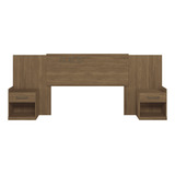 Cabeceira Extensível Para Colchão Cama Box Casal queen Cor Marrom Jatoba