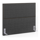 Cabeceira King Com Tachas 195cm Vicenza Linho Cinza Escuro Cor Cinza escuro