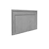 Cabeceira King Reta Luxo Dupla 193x60 Suede Cinza Tachas Fumê