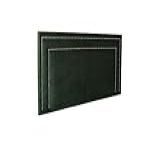 Cabeceira King Reta Luxo Dupla 193x60 Veludo Verde Tachas Fumê