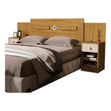 Cabeceira Lara Para Cama Casal E Queen Com Mesa De Cabeceira