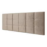 Cabeceira Painel Cama Box Casal Queen 1 60 Suspensa Quarto Cor Bege
