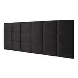 Cabeceira Painel Cama Box Casal Queen 1 60 Suspensa Quarto Cor Preto