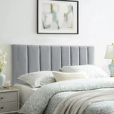Cabeceira Painel Expressa Móveis Madri Modulada De Cama Box Casal Cor Cinza