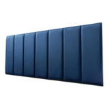 Cabeceira Painel Modulada Cama Box Queen 8 Placas Decorativa Cor Suede Azul