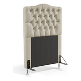 Cabeceira Para Cama De Solteiro Pollux 90 Tecido Corino Cor Bege