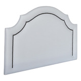 Cabeceira Provençal Luxo Tachas Solteiro Courino Branco