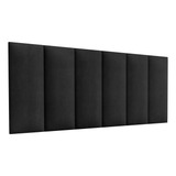 Cabeceira Queen Preta Suspensa 1 60 Estofada Suede Cama Box