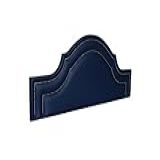 Cabeceira Queen Provençal Luxo Dupla 160x60 Courino Azul Tachas Fumê