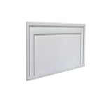 Cabeceira Queen Reta Luxo Dupla 160x60 Courino Branco Tachas Fumê