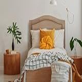 Cabeceira Solteiro Curva 90x60cm Suede Bege Com Tachas Fumê