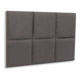 Cabeceira Solteiro Linho 90x60 Cama Box Modulada Retangular Cor Linho Chumbo