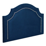 Cabeceira Solteiro Provençal Luxo 90x60 Tachas Fumê
