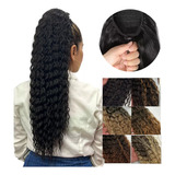 Cabelo Aplique Rabo De Cavalo Cacheado Longo Parecido Humano