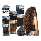 Cabelo Bio Fibra Cacheado Morena Iluminada Telado 300gr 80cm