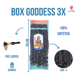Cabelo Box Goddess Tranças Afro Pronto Para Aplicar 300gr Cor Castanho Medio claro Cor 4