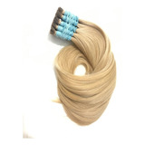 Cabelo Humano mega hair Loiro Claro Liso De 50cm 100 Gramas 