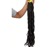 Cabelo Humano Natural Levemente Ondulado 80cm 100 Gramas 