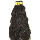 Cabelo Humano Natural Ondulado Virgem 50 55cm 100gramas Cor Castanho Medio