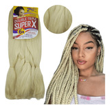 Cabelo Jumbo Jumbão Super X Tranças Kanekalon Box Braid 400g Cor Loiro Claro 613