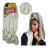 Cabelo Jumbo Jumbão Super X Tranças Kanekalon Box Braid 400g Cor Platinado 60