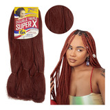 Cabelo Jumbo Jumbão Super X Tranças Kanekalon Box Braid 400g Cor Ruivo 350