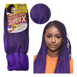 Cabelo Jumbo Jumbão Super X Tranças Kanekalon Box Braid 400g Cor T1b purple