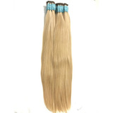 Cabelo Loiro Claro Liso Mega Hair 50 Cm Com 50 Gramas 