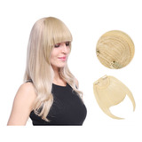 Cabelo Mega Hair Aplique Franja Tic Tac Loiro Liso Peruca