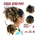 Cabelo Organico Coque Cacheado Curto Afro Puff Com Regulador Cor Castanho Com Californiana Loiro Medio Cor 1t27 613 144