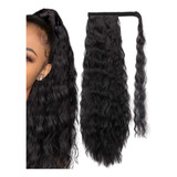 Cabelo Rabo De Cavalo Fibra Organico Faixa Velcro P Amarrar