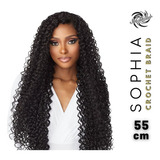 Cabelo Sophia Crochet Braid Ser Mulher Cacheado 55cm Cor T1b 118 Preto creja
