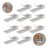 Cabide Adulto Kit 10 Branco Resistente Calças Bermudas