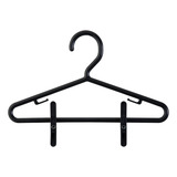 Cabide Bebê infantil Preto C presilha Ref 4615 28cm 25 Pçs