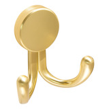 Cabide Com Gancho Duplo De Parede trindade Ouro Fosco 