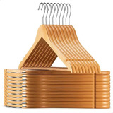 Cabide De Madeira Roupa Adulto Marfim Calça Kit 30 Peças