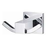 Cabide Duplo Cromado Inox Toalha Roupa Bolsa Gancho Suporte