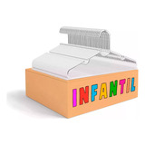 Cabide Infantil Acrilico Kit 100 Transparente Slim